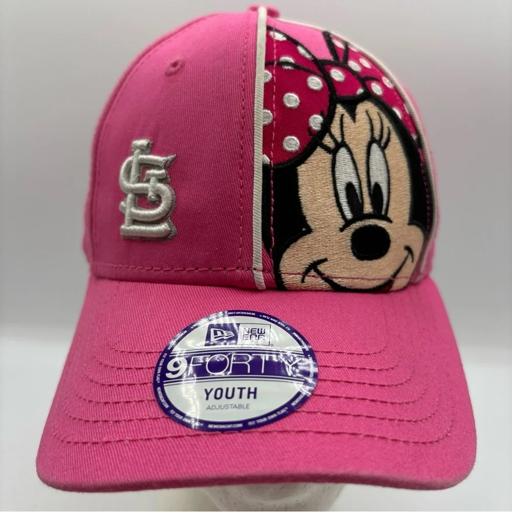 St Louis Cardinals‎ MLB Minnie Mouse New Era 9Forty Pink Youth Adjustable Hat